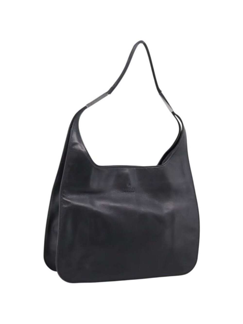 GUCCI Shoulder Bag Leather Black Silver 001 3167